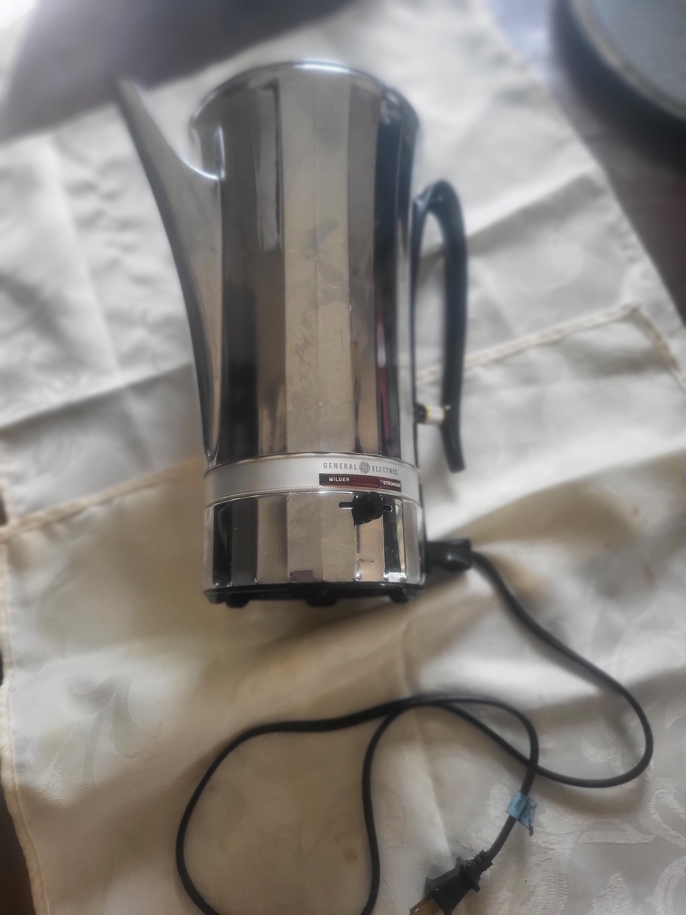 General Electric Stainless Steel Electric Coffee Percolator - Silver